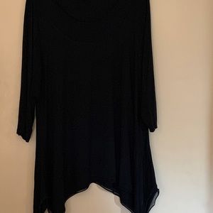 Womens 1X Shark Bite Black Shirt